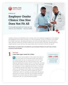 Employer Onsite Clinics: One Size Does Not Fit All